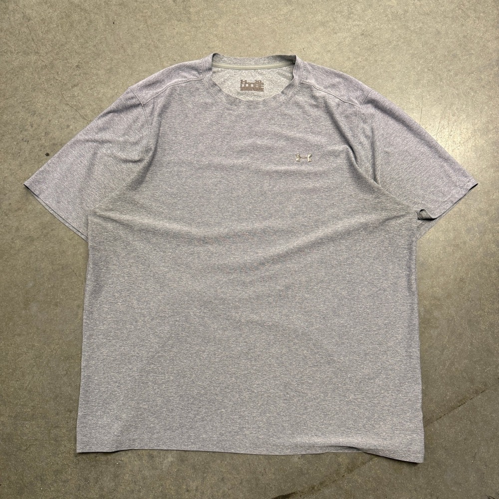 Under Armour Mens Heather Gray Short Sleeve Performance Training T-Shirt XL